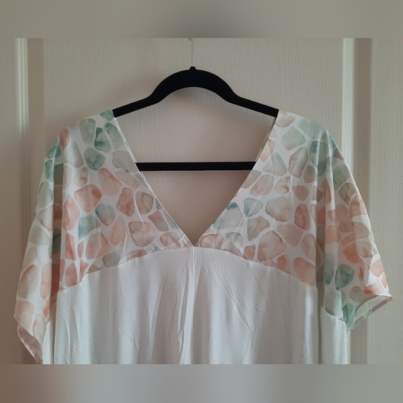 Addition Elle Print Short Sleeve Blouse Top NWT - Picture 6 of 11
